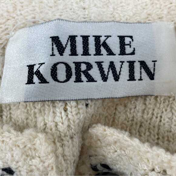 Mike Korwin Women’s Cream Jacket With Black & Gold Checkered Pattern Button - Picture 7 of 8